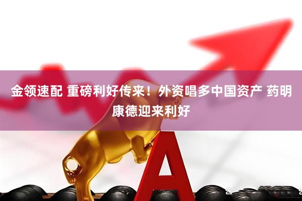金领速配 重磅利好传来！外资唱多中国资产 药明康德迎来利好